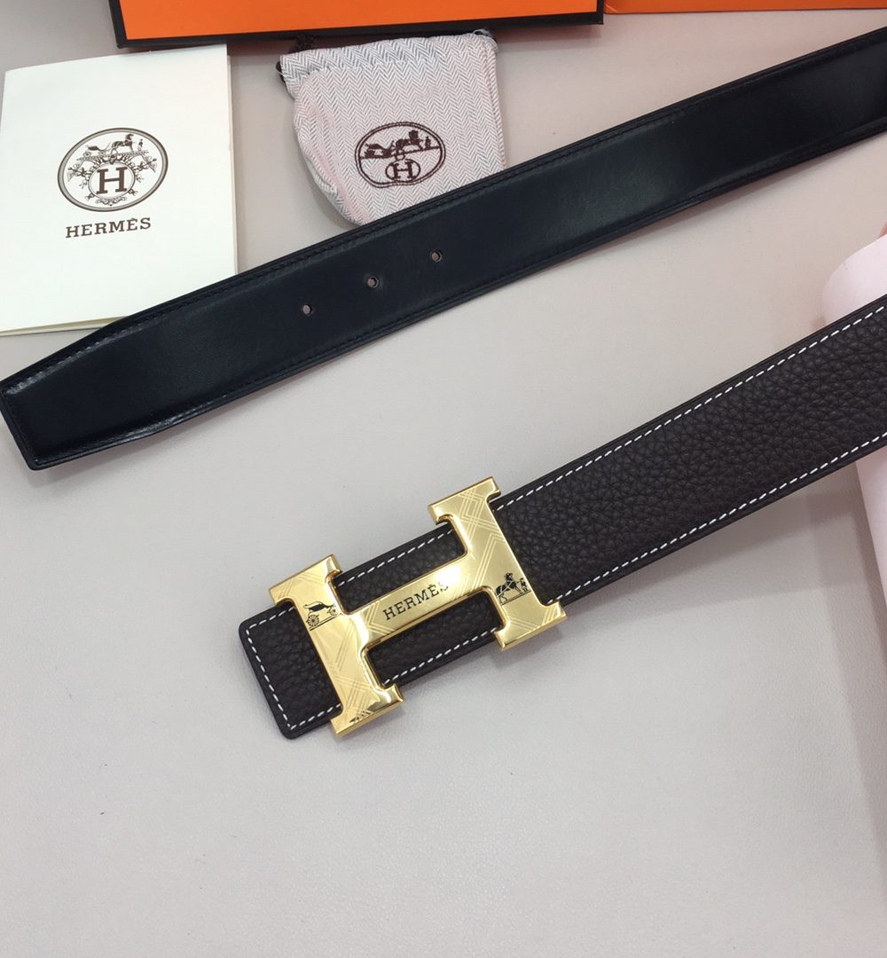 1:1 Replica Hermes H Belt Buckle & Reversible Black For Women, Women Belt
