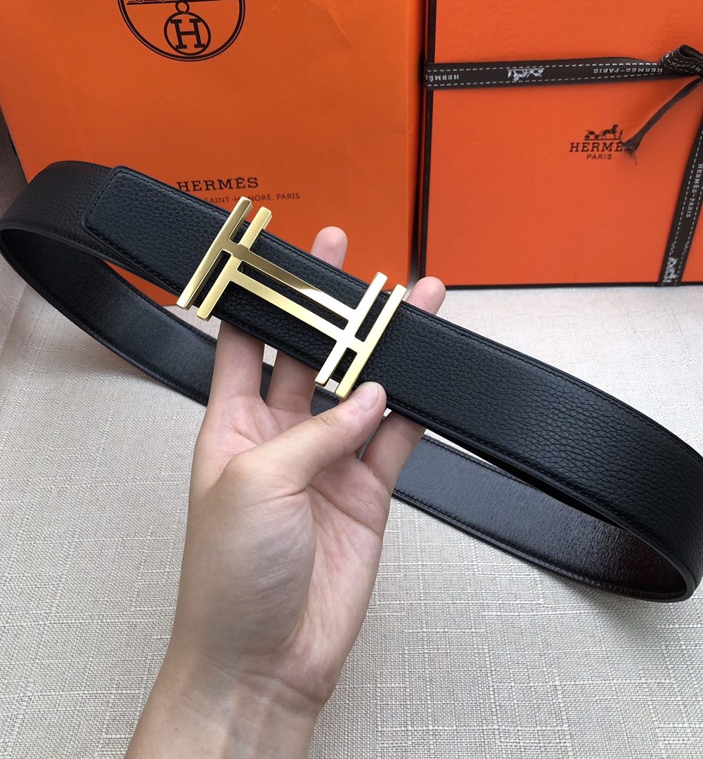 1:1 Replica Hermes H Belt Buckle & Reversible Black For Women, Women Belt