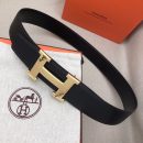 1:1 Replica Hermes H Belt Buckle & Reversible Black For Women, Women Belt