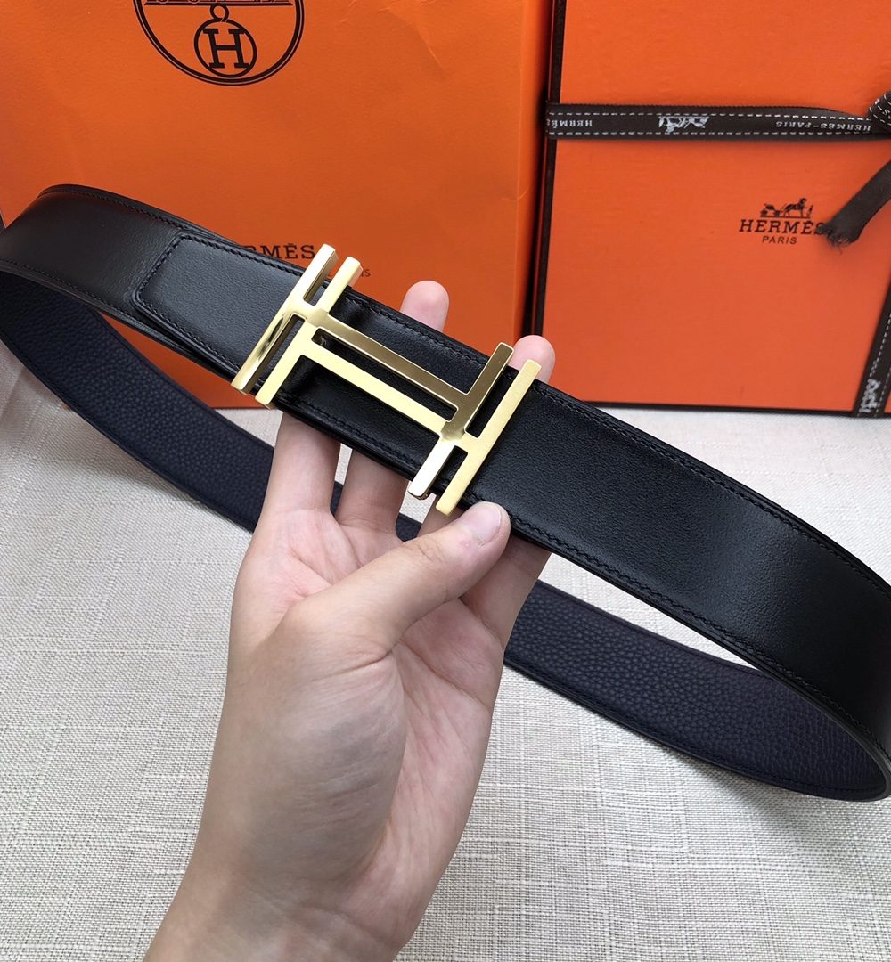 1:1 Replica Hermes H Belt Buckle & Reversible Black For Women, Women Belt