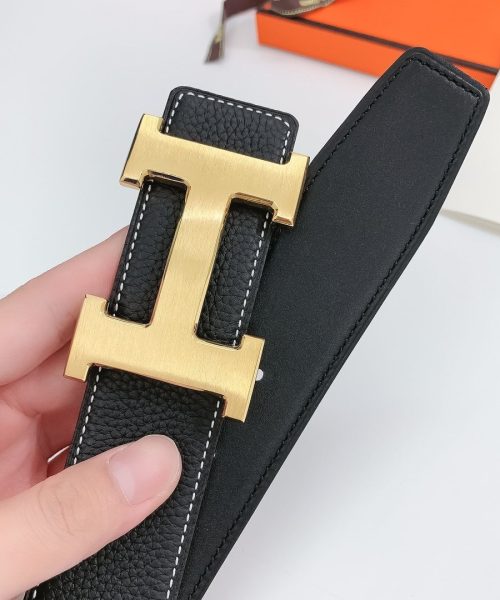 1:1 Replica Hermes H Belt Buckle & Reversible Black For Women, Women Belt
