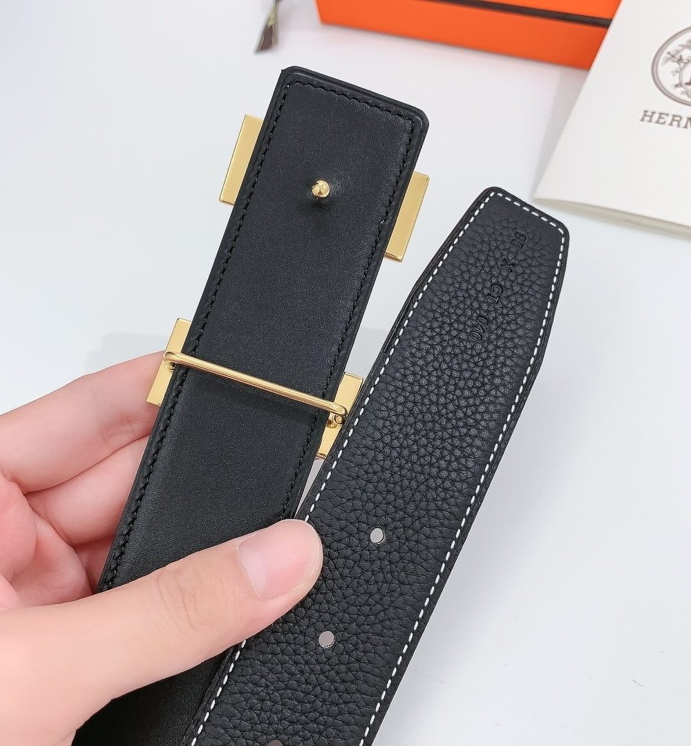 1:1 Replica Hermes H Belt Buckle & Reversible Black For Women, Women Belt