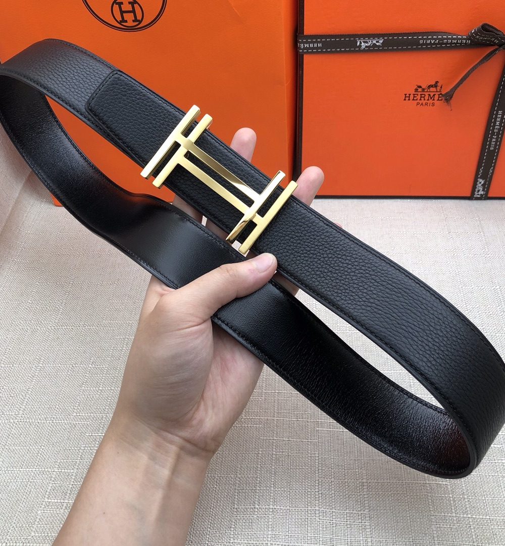 1:1 Replica Hermes H Belt Buckle & Reversible Black For Women, Women Belt