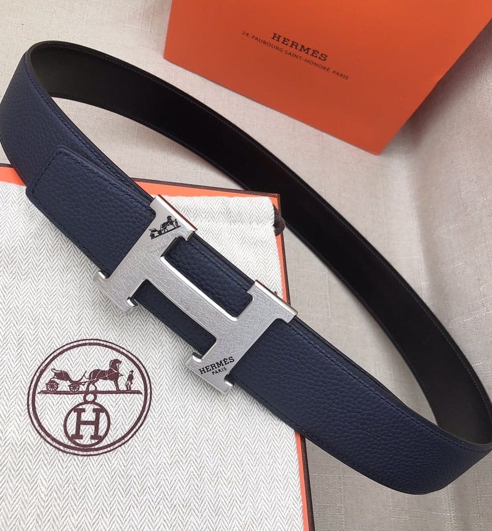 1:1 Replica Hermes H Belt Buckle & Reversible Blue For Women, Women Belt