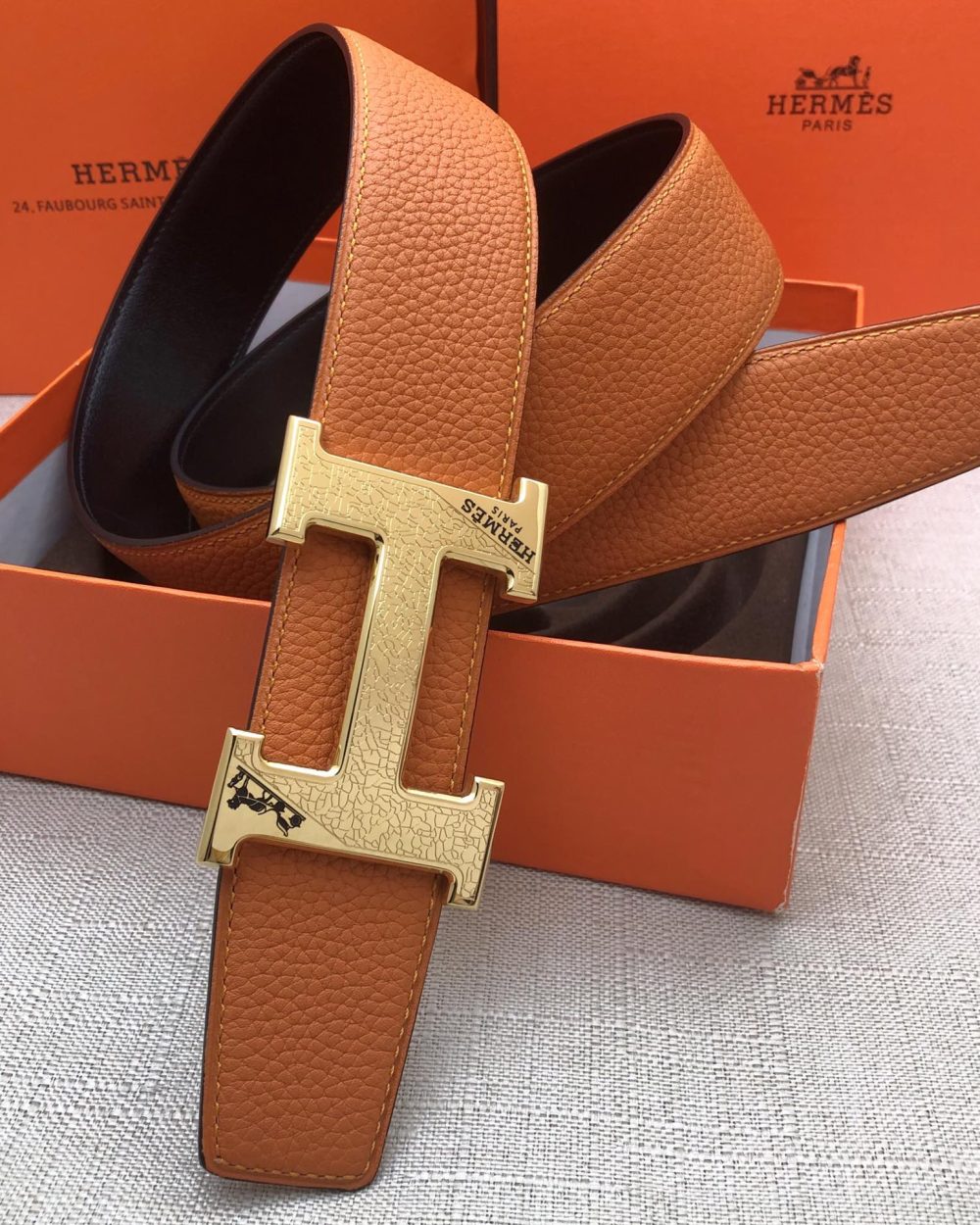 1:1 Replica Hermes H Belt Buckle & Reversible Brown For Women, Women Belt