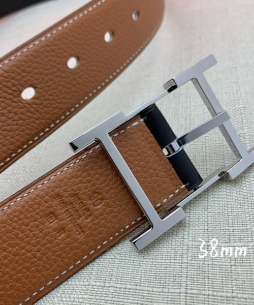 1:1 Replica Hermes H Belt Buckle & Reversible Brown For Women, Women Belt