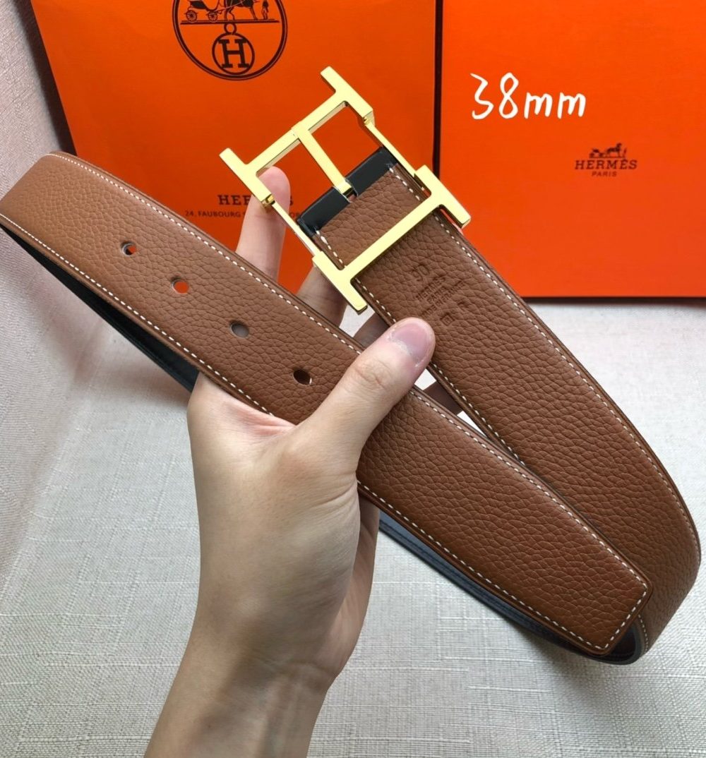 1:1 Replica Hermes H Belt Buckle & Reversible Brown For Women, Women Belt