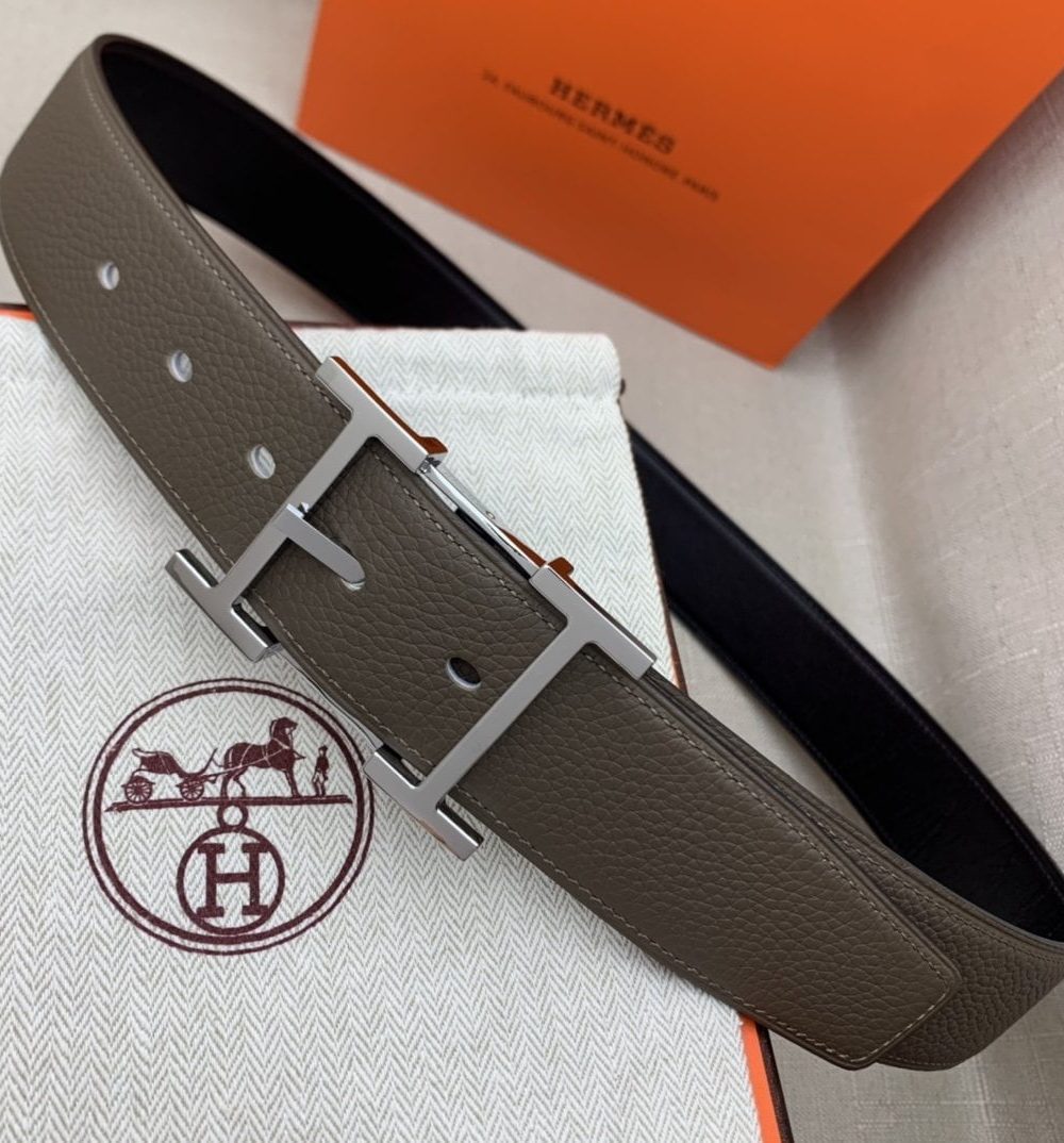 1:1 Replica Hermes H Belt Buckle & Reversible Brown For Women, Women Belt