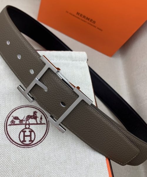 1:1 Replica Hermes H Belt Buckle & Reversible Brown For Women, Women Belt