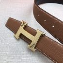 1:1 Replica Hermes H Belt Buckle & Reversible Brown For Women, Women Belt