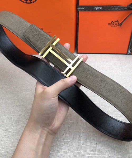 1:1 Replica Hermes H Belt Buckle & Reversible Brown For Women, Women Belt