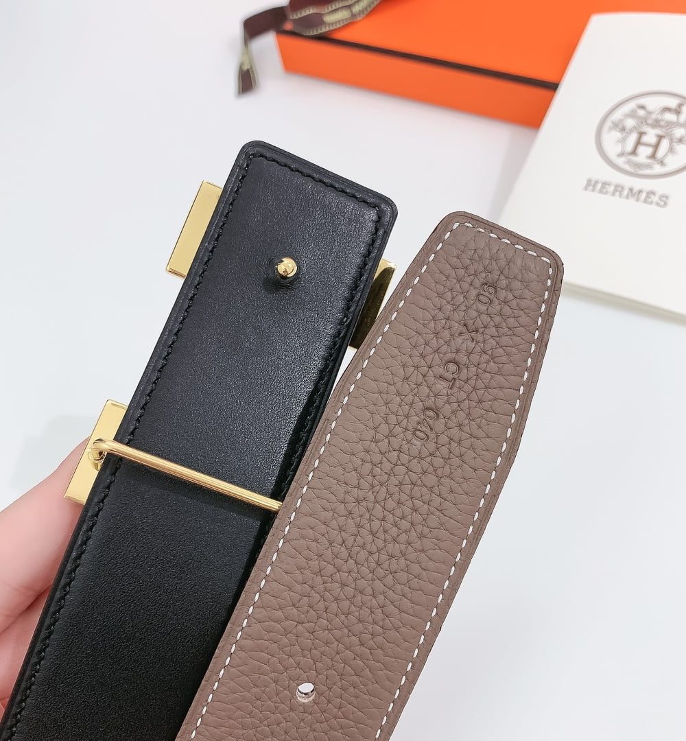 1:1 Replica Hermes H Belt Buckle & Reversible Brown For Women, Women Belt