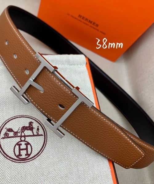 1:1 Replica Hermes H Belt Buckle & Reversible Brown For Women, Women Belt