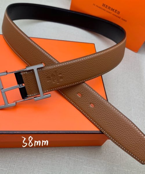 1:1 Replica Hermes H Belt Buckle & Reversible Brown For Women, Women Belt