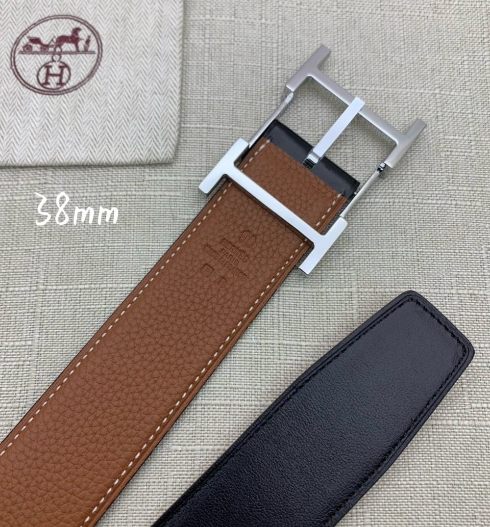 1:1 Replica Hermes H Belt Buckle & Reversible Brown For Women, Women Belt
