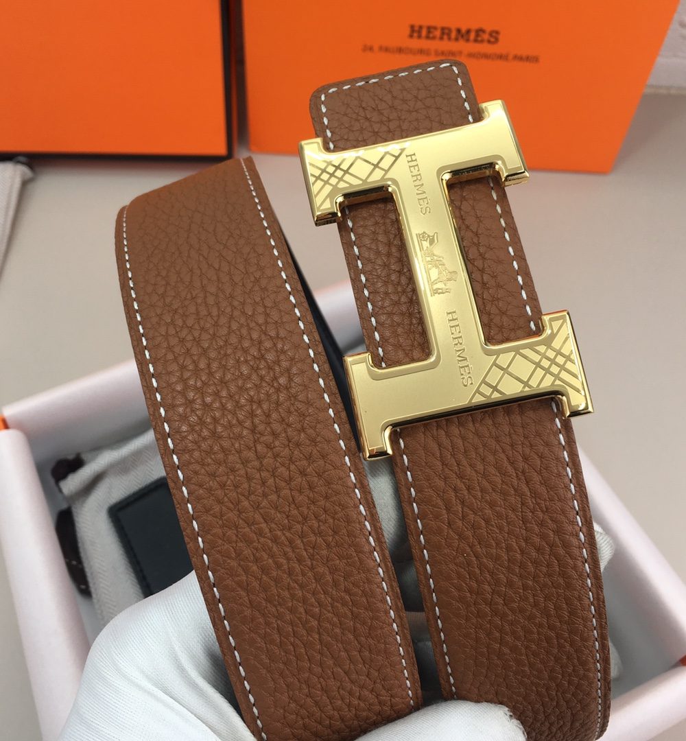 1:1 Replica Hermes H Belt Buckle & Reversible Brown For Women, Women Belt