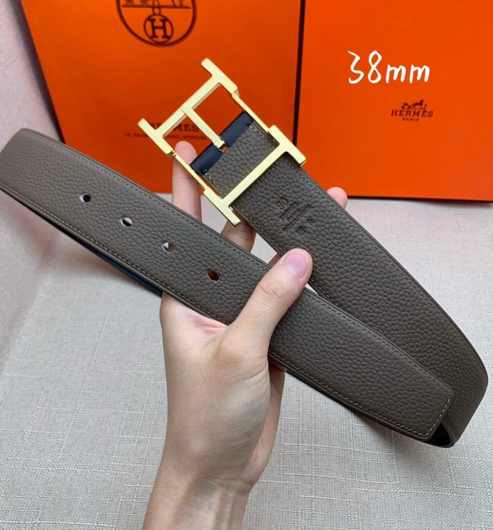 1:1 Replica Hermes H Belt Buckle & Reversible Brown For Women, Women Belt