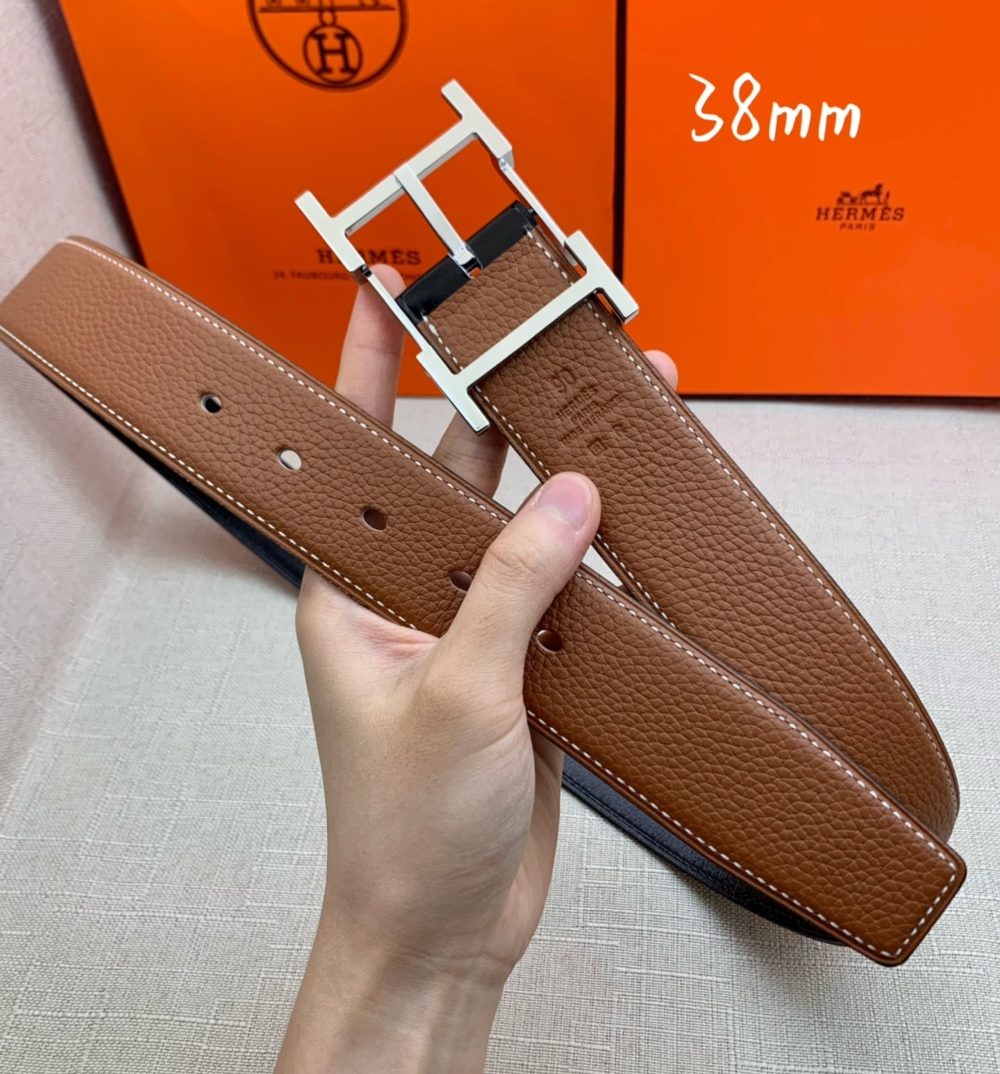 1:1 Replica Hermes H Belt Buckle & Reversible Brown For Women, Women Belt
