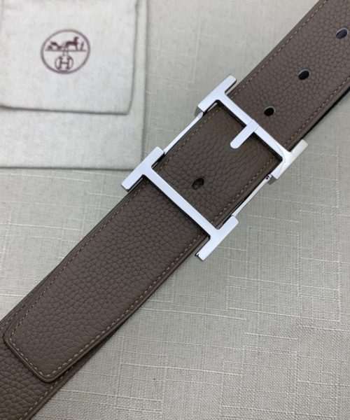 1:1 Replica Hermes H Belt Buckle & Reversible Brown For Women, Women Belt