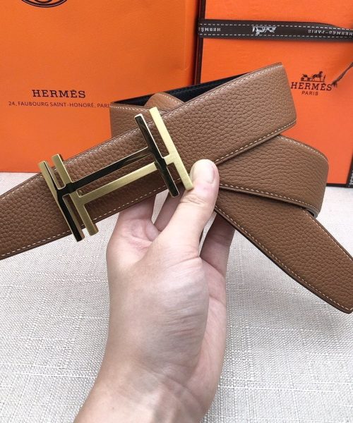 1:1 Replica Hermes H Belt Buckle & Reversible Brown For Women, Women Belt