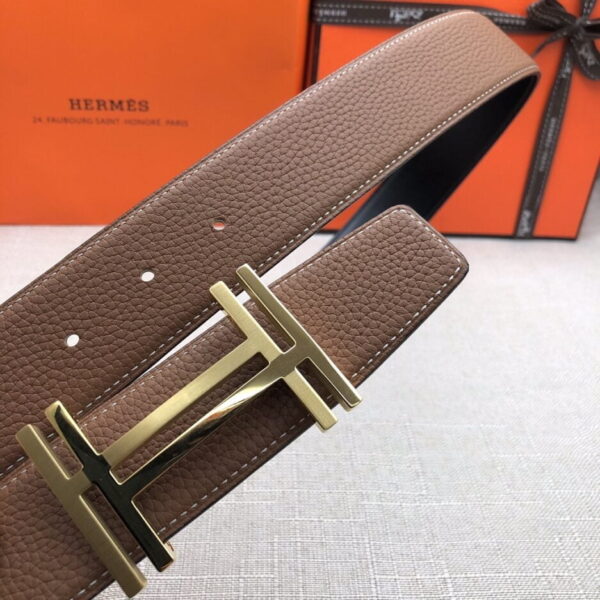 1:1 Replica Hermes H Belt Buckle & Reversible Brown For Women, Women Belt