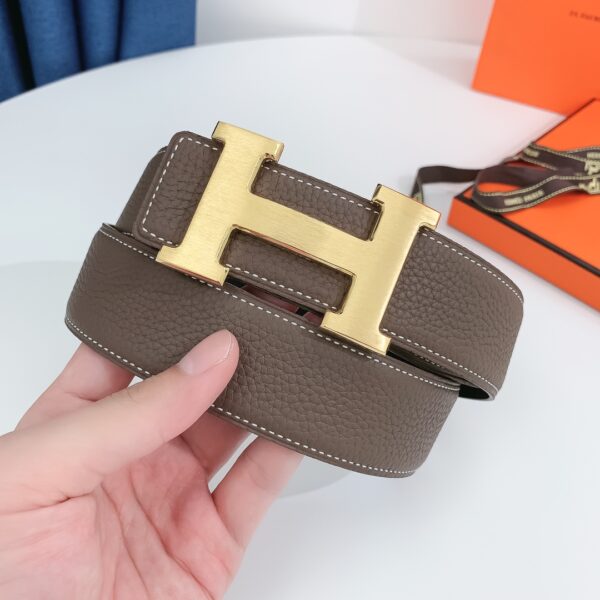 1:1 Replica Hermes H Belt Buckle & Reversible Brown For Women, Women Belt