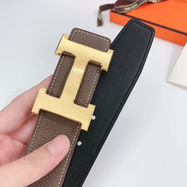1:1 Replica Hermes H Belt Buckle & Reversible Brown For Women, Women Belt