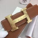 1:1 Replica Hermes H Belt Buckle & Reversible Brown For Women, Women Belt