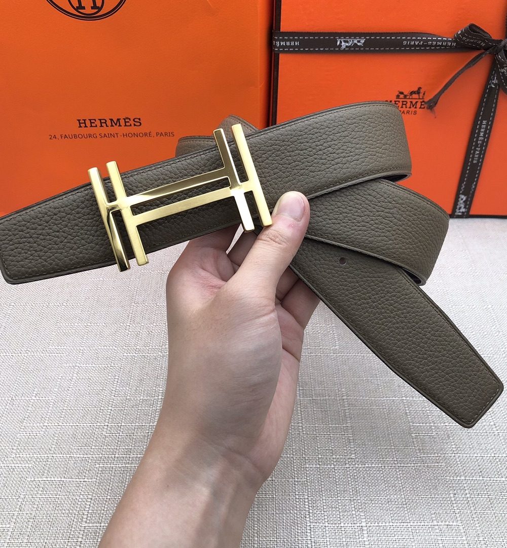 1:1 Replica Hermes H Belt Buckle & Reversible Brown For Women, Women Belt