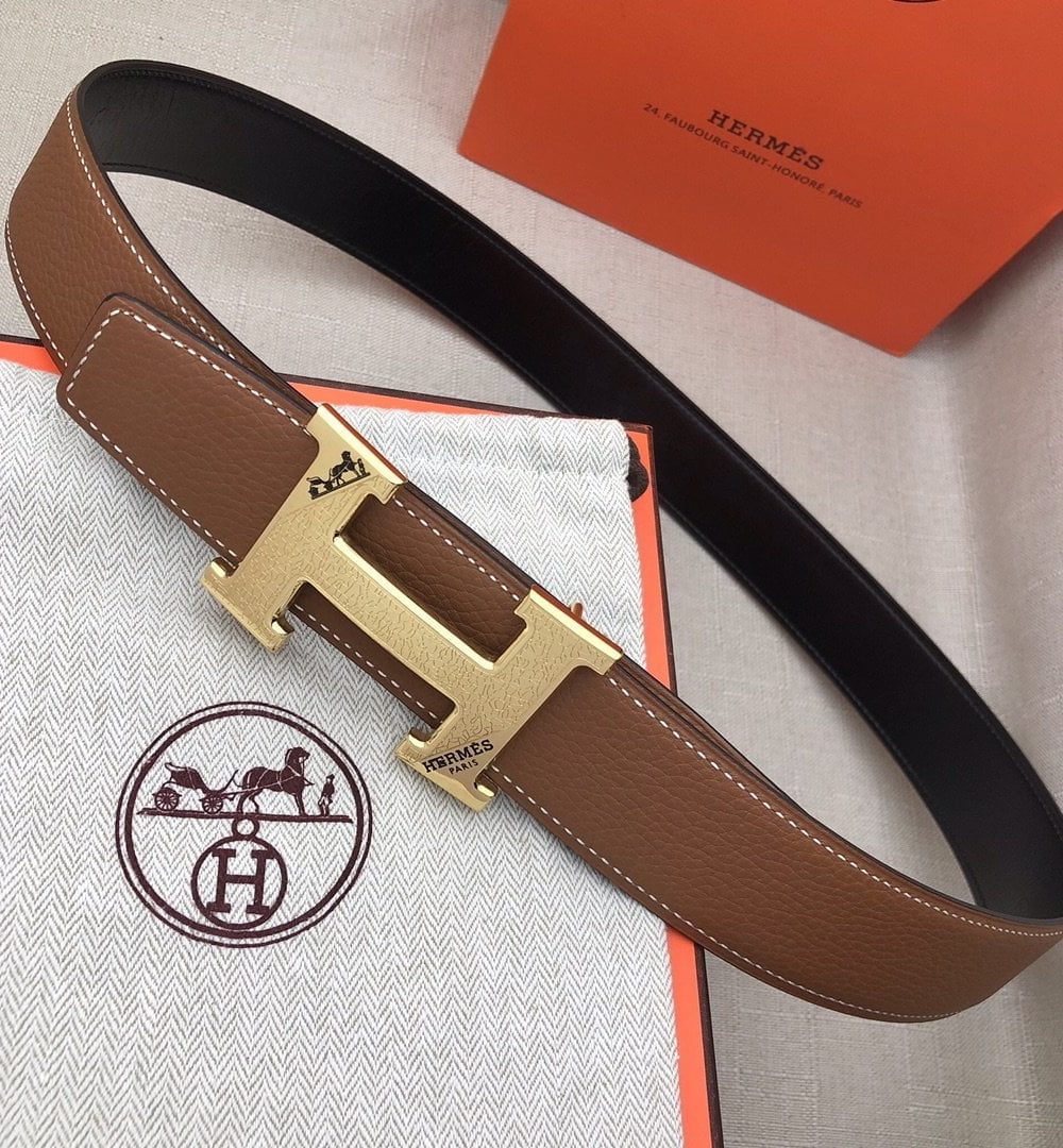 1:1 Replica Hermes H Belt Buckle & Reversible Brown For Women, Women Belt