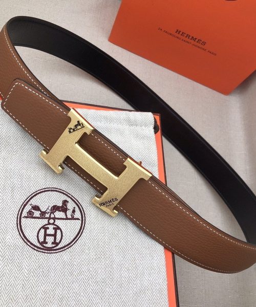 1:1 Replica Hermes H Belt Buckle & Reversible Brown For Women, Women Belt