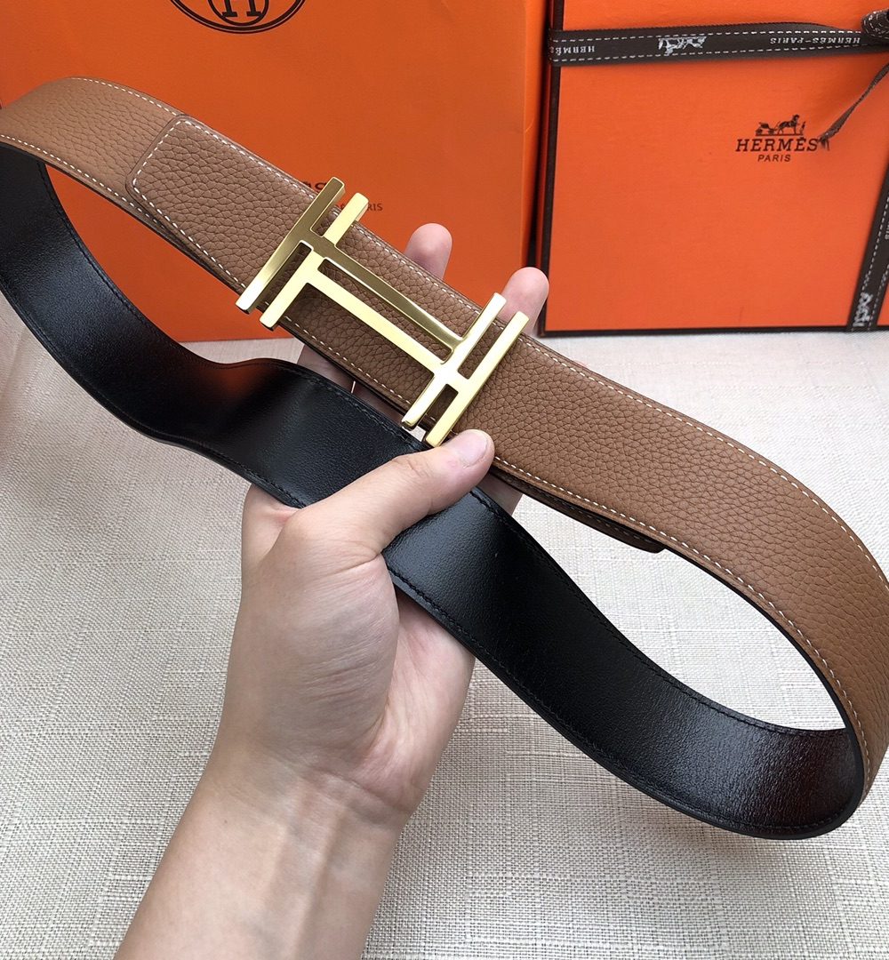 1:1 Replica Hermes H Belt Buckle & Reversible Brown For Women, Women Belt