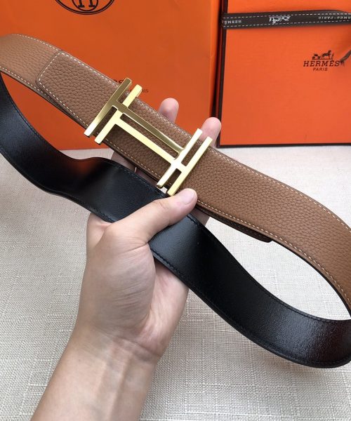 1:1 Replica Hermes H Belt Buckle & Reversible Brown For Women, Women Belt