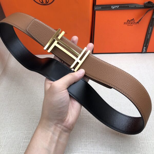 1:1 Replica Hermes H Belt Buckle & Reversible Brown For Women, Women Belt