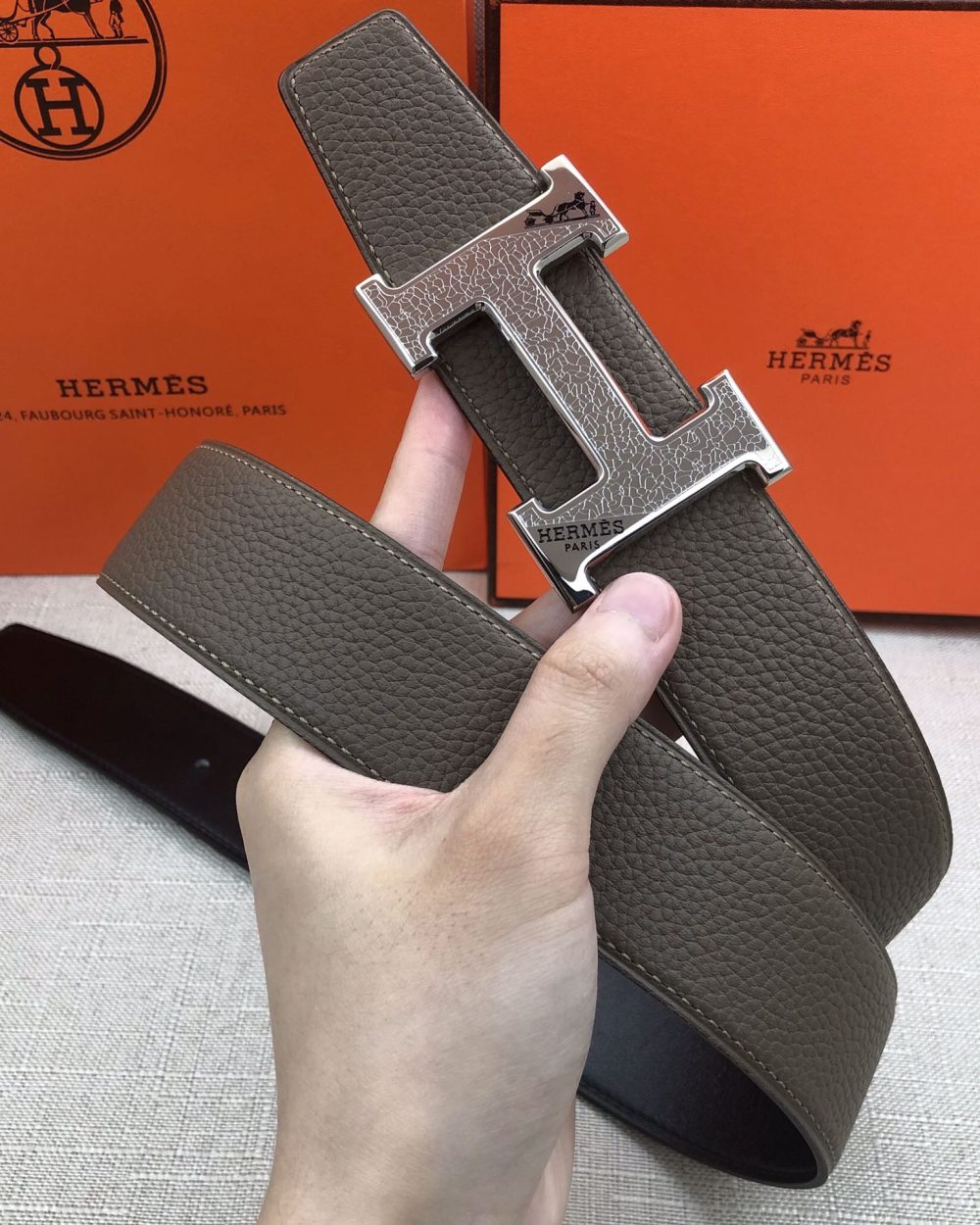 1:1 Replica Hermes H Belt Buckle & Reversible Brown For Women, Women Belt