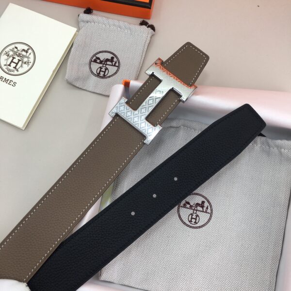 1:1 Replica Hermes H Belt Buckle & Reversible Grey For Women, Women Belt
