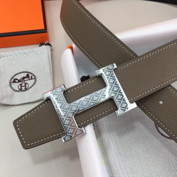 1:1 Replica Hermes H Belt Buckle & Reversible Grey For Women, Women Belt