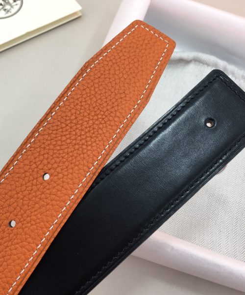 1:1 Replica Hermes H Guillochee Belt Buckle & Reversible Orange For Women, Women Belt