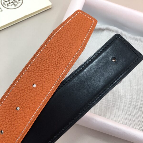 1:1 Replica Hermes H Guillochee Belt Buckle & Reversible Orange For Women, Women Belt