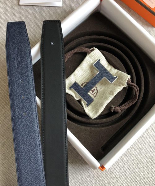 1:1 Replica Hermes H Guillochee Belt Buckle & Reversible Strap Black For Women, Women Belt