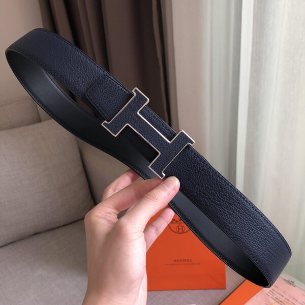 1:1 Replica Hermes H Guillochee Belt Buckle & Reversible Strap Black For Women, Women Belt