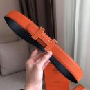 1:1 Replica Hermes H Guillochee Belt Buckle & Reversible Strap Orange For Women, Women Belt