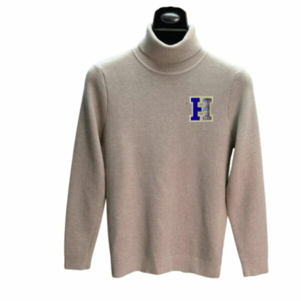 Hermes H Logo Neck Jumper Sweater Beige For Men