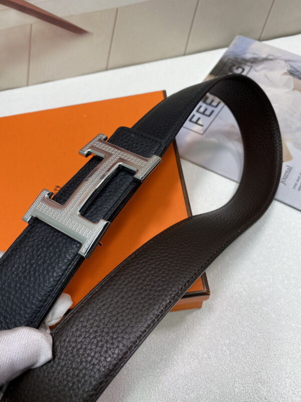 1:1 Replica Hermes H Striee Belt Buckle & Reversible Black For Women, Women Belt