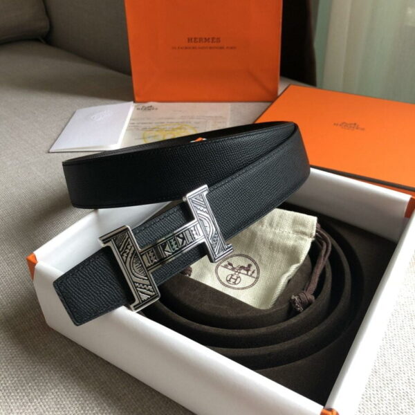 1:1 Replica Hermes H Touareg Belt Buckle & Reversible Black For Women, Women Belt