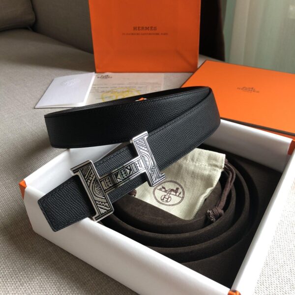 1:1 Replica Hermes H Touareg Belt Buckle & Reversible Black For Women, Women Belt