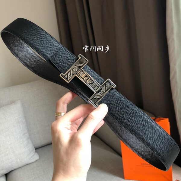 1:1 Replica Hermes H Touareg Belt Buckle & Reversible Black For Women, Women Belt