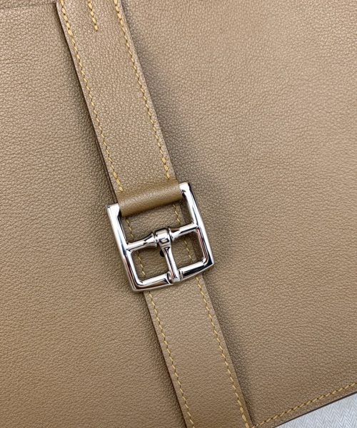 1:1 Replica Hermes Halzan 31 Brown, Silver Toned Hardware Bag For Women, Women's Handbags, Shoulder Bags 12.2in/31cm