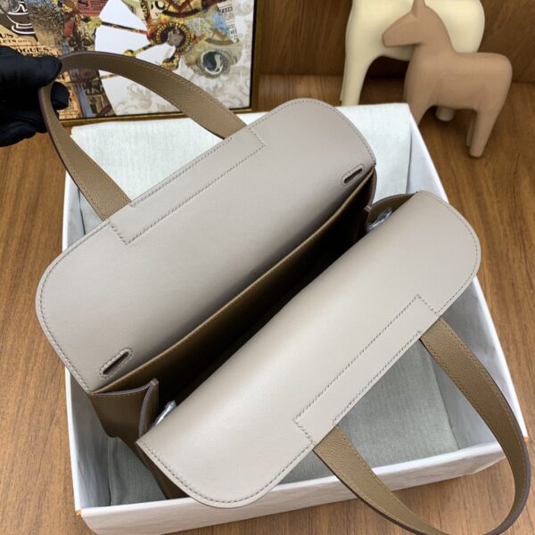 1:1 Replica Hermes Halzan 31 Brown, Silver Toned Hardware Bag For Women, Women's Handbags, Shoulder Bags 12.2in/31cm