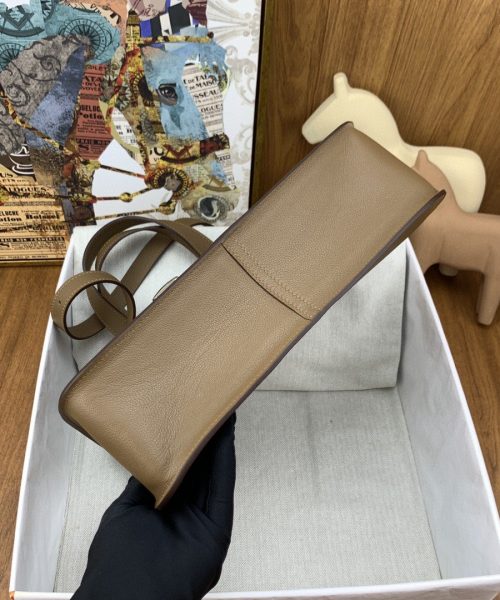 1:1 Replica Hermes Halzan 31 Brown, Silver Toned Hardware Bag For Women, Women's Handbags, Shoulder Bags 12.2in/31cm